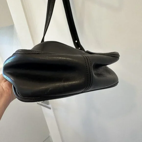 Vintage Coach Legacy Janice Black Leather Crossbody Shoulder Bag